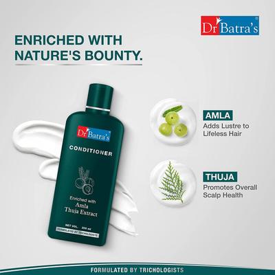 Dr Batra's PRO+ Intense Volume Shampoo 200 ml + Conditioner 200 ml + Hair Fall Control Serum 125 ml - Hair Treatment
