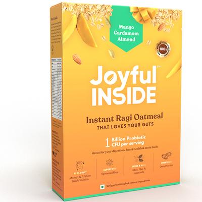 Joyful Inside Instant Ragi Oatmeal - Mango Cardamom Almond 320 gm - Nutritional Bars