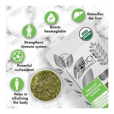 Sorich Organics Organic Wheatgrass Powder 100 gm - Herbal Dietary Supplement