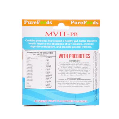 PureFoods MVIT-PB Multivitamin Gummies 30's - Multi-Vitamins