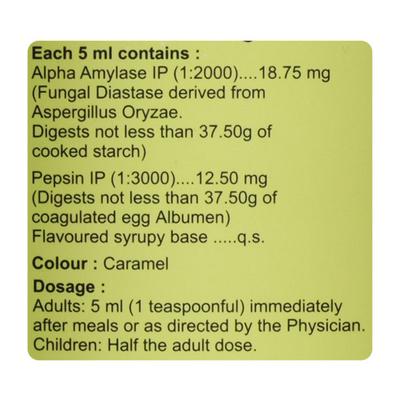 NUTROZYME PLUS CARDAMOM FLAVOUR Syrup 200ml - Digestion-Dig