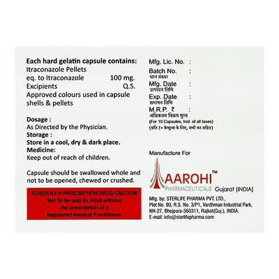 AARZOLE 100 Capsule 10's - Fungal Infections-Anf