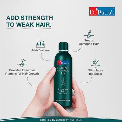 Dr Batra's Hair Fall Control Shampoo 200 ml + Hair Fall Control Oil 200 ml - Hair Treatment