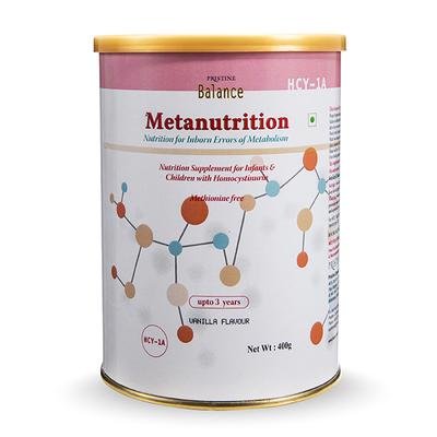 Pristine Balance Metanutrition HCY-1 (Upto 3 Years) Powder - Vanilla Flavour 400 gm (Tin) - Baby And Infant Supplements