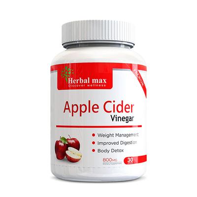 Herbal Max Apple Cider Vinegar Dietary Supplement 800 mg Capsule 30's - Apple Cider Vinegar - Acv