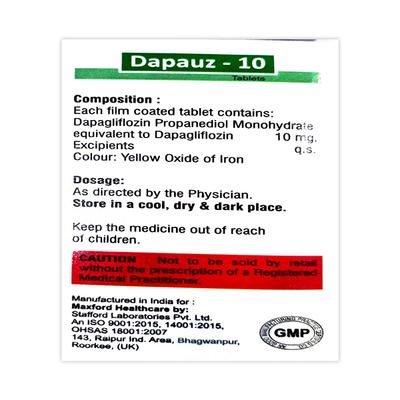 DAPAUZ 10 Tablet 10's - Diabetes-Ant