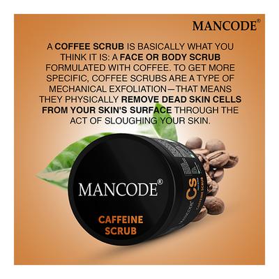 Mancode Face Scrub - Caffeine 100 gm - Face Scrubs