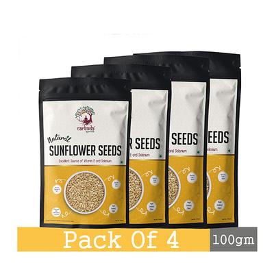 Narbada Ayurveda Natural Sunflower Seeds (Pack of 4 x 100 gm) - Health Products
