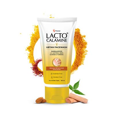 Lacto Calamine Ubtan Face Wash - Sandalwood With Saffron, Neem, Almond & Turmeric 100 ml - Face Wash & Cleansers