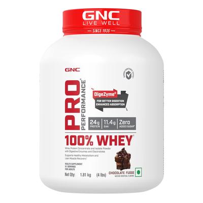 GNC Pro Performance 100% Whey Protein - Chocolate Fudge 1.81 kg - Whey Proteins