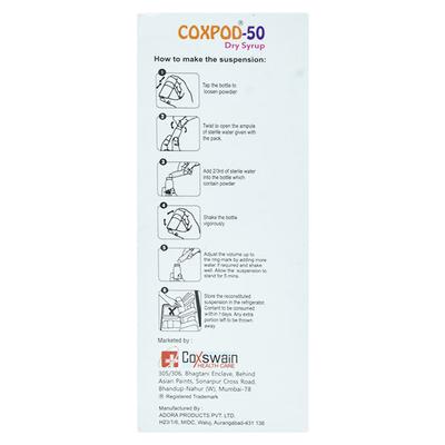 Coxpod 50 Pineapple Flavoured Dry Syrup 30ml - Bacterial Infections-Cep