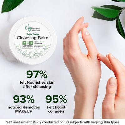 CGG Cosmetics Tea Tree Cleansing Balm With Tea Tree Oil & Vit-E, Makeup Remover- All Skin Types 100 gm - Face Wash & Cleansers