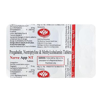 NERVE APP NT Tablet 10's - Neuropathic Pain-Dru