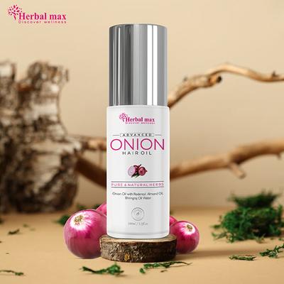 Herbal Max Advanced Pure & Natural Onion Hair Oil 100 ml - Hair Oils