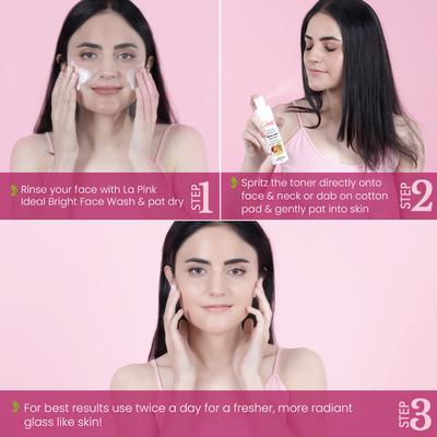 La Pink Ideal Bright White Haldi Face Toner 100 ml - Face Serum