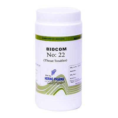 Hering Pharma Biocom No.22 Tablet For Throat Troubles 450 gm - Bio-Combination