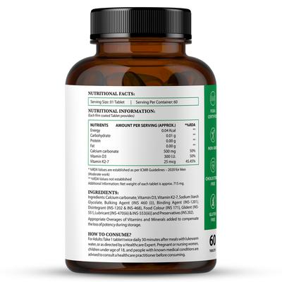 Nirvasa Vitamin D3 + K2 Tablet (Pack of 3 x 60's) 1's - Multi-Vitamins