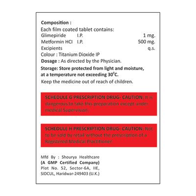 WILZIDE M 1 Tablet 10's - Diabetes-Ant