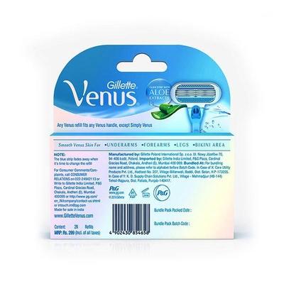 Gillette Venus Cartridges with Aloe Extracts 2's - Shaving & Hair Removal