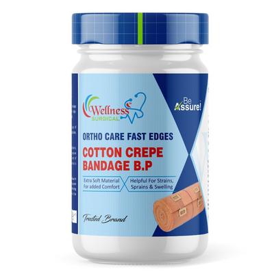 Wellness Surgical Cotton Crepe Bandage B.P. (10 cm x 4 mtr) 1's - Bandages