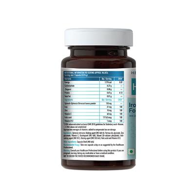 HealthKart HK Vitals Iron+ Folic Acid Capsule 60's - Calcium And Minerals