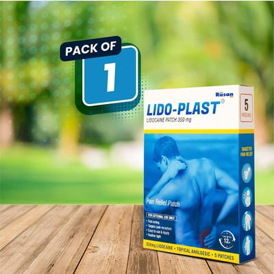 Rusan Lido - Plast Lidocaine Pain Relief Patch (350 mg) 5's - Roll-On/Patch