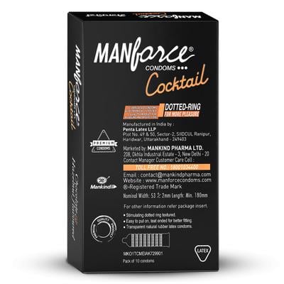Manforce Cocktail Condoms - Chocolate & Hazelnut Flavoured 10's - Plain/Flavoured Condoms