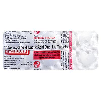 DETAB PLUS Tablet 10's - Bacterial Infections-Tet