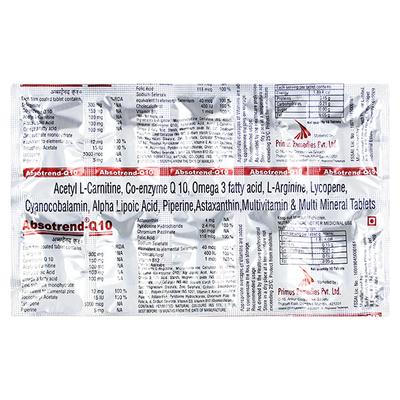Absotrend Q10 Tablet 10's - Supplements-Vam