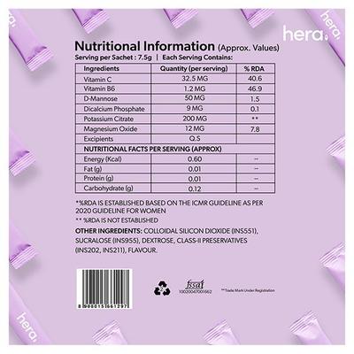 Hera Pee Healthy Drink Mix Sachet - Lemonade 30's - Nutritional Supplement