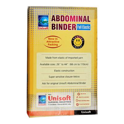 Unisoft Abdominal Binder Full Elastic (M) - Abdomen/Neck/Arm/Elbow Supports