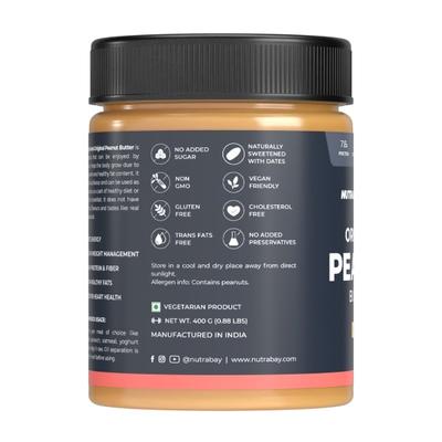 Nutrabay Foods Original Peanut Butter - Crunchy 400 gm - Weight Loss