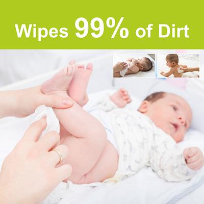 Beebaby Fresh Baby Wet Wipes with Plastic Lid, Aloe Vera of 80 Wipes each 3's - Cotton Buds & Balls