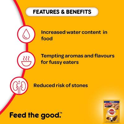 Pedigree Adult Chicken & Liver Chunks in Gravy (Pack of 70gm x 30) 2100 gm - Petfood