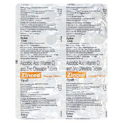 ZINCEE ORANGE FLAVOUR Chewable Tablet 20's - Supplements-Vic