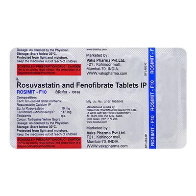 ROSIMIT F Tablet 10's - High Cholesterol-Dys