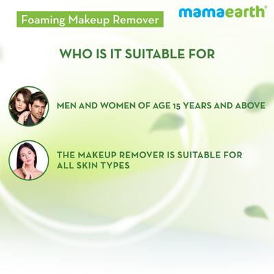 Mamaearth Micellar Water Foaming Makeup Remover Liquid 150 ml - Make Up Removers
