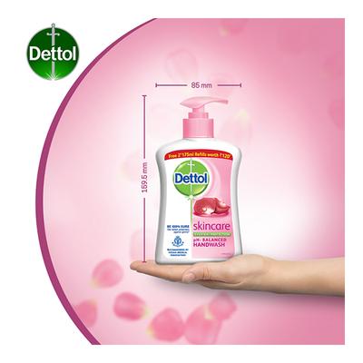 Dettol Liquid Handwash - Skincare 200 ml + Free Dettol Liquid Handwash Refill - Skincare (Pack of 2 x 175 ml) - Hand Wash & Soaps