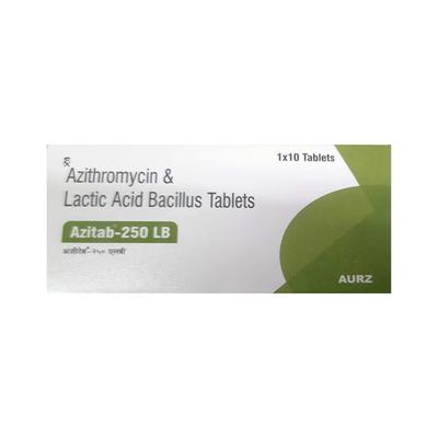 AZITAB 250 LB Tablet 10's - Bacterial Infections-Mac