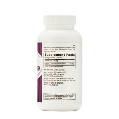 GNC Acetyl L-Carnitine 500 mg Capsules 60's - Amino Acids