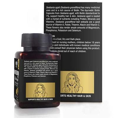 WOW Life Science Ayurvedic Biotin Veg Capsule 60's - Hair & Skin