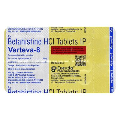 VERTEVA 8 Tablet 10's - Vertigo-Ant