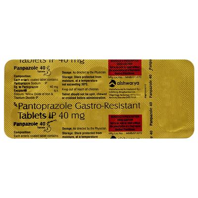 PANPAZOLE 40 Tablet 10's - Ulcer/Reflux/Flatulence-Aaa