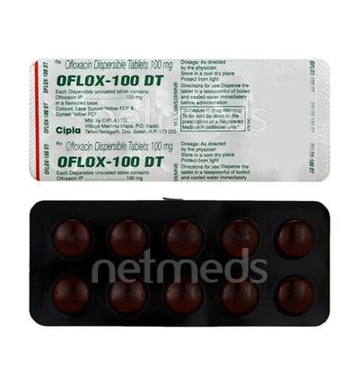 Oflox DT 100mg Tablet 10'S - Bacterial Infections-Qui