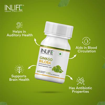 INLIFE Ginkgo Biloba Capsule 60's - Herbal Dietary Supplement
