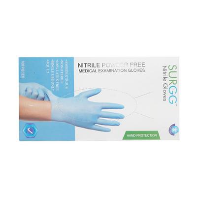 Surgg Nitrile Powder Free Medical Examination Gloves (L) 100's - Surgical Consumable