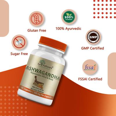 La nature's Ashwagandha 500 mg Capsule 60's - Ashwagandha