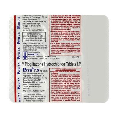 Path 7.5mg Tablet 15'S - Diabetes-Ant