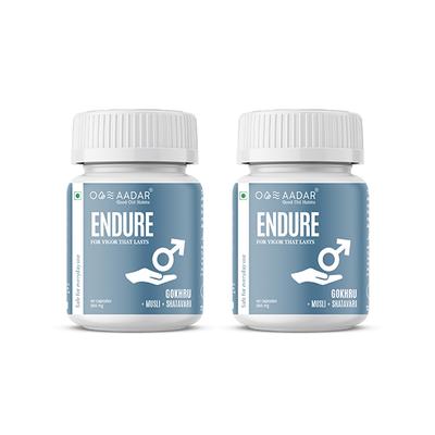 AADAR Endure 500 mg for Vigor that Lasts Capsule (Pack of 2 x 60's) - Sexual Healthcare