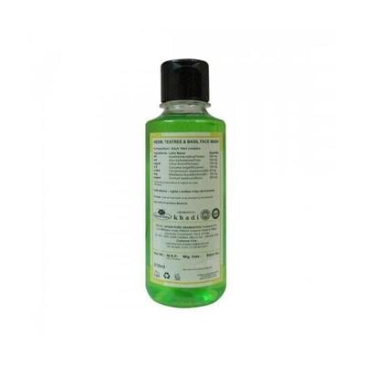 Khadi Pure Herbal Face Wash - Neem, Teatree & Basil (Pack of 2 x 210 ml) - Face Wash & Cleansers